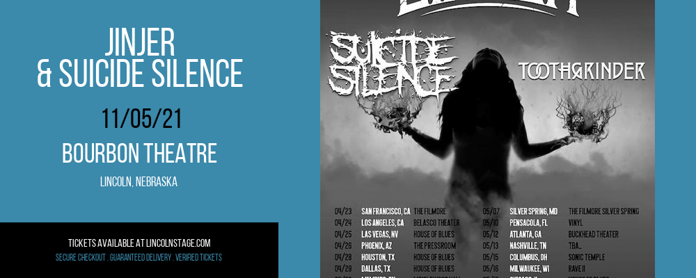Jinjer, Suicide Silence & Toothgrinder at Bourbon Theatre
