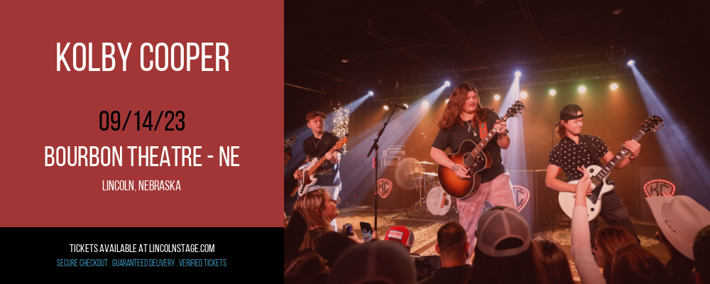 Kolby Cooper at Bourbon Theatre tickets Kolby Cooper at Bourbon Theatre