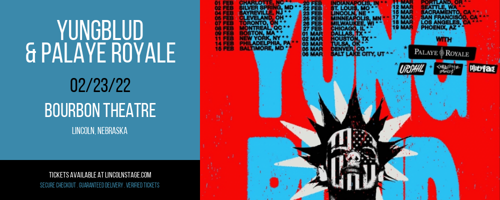Yungblud & Palaye Royale at Bourbon Theatre tickets Yungblud & Palaye Royale at Bourbon Theatre