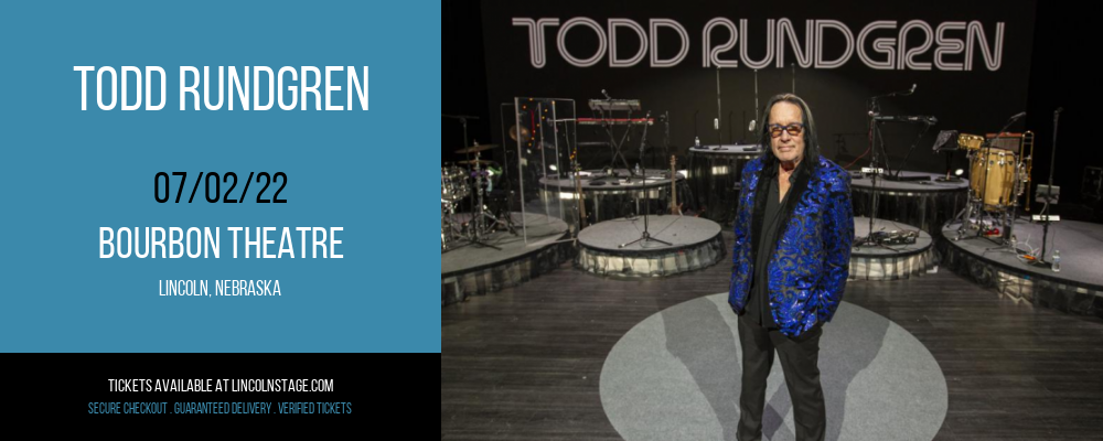Todd Rundgren at Bourbon Theatre tickets Todd Rundgren at Bourbon Theatre
