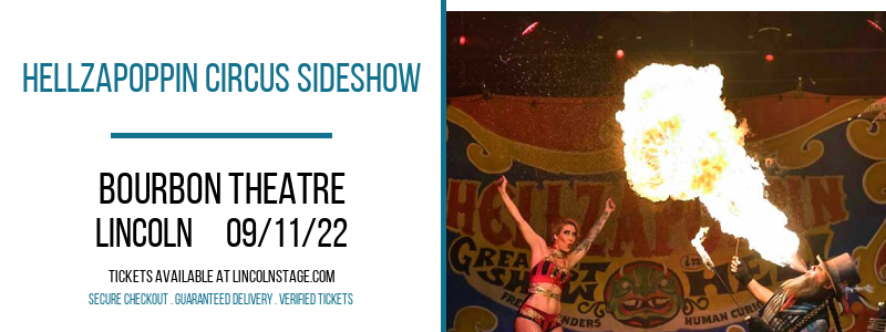 Hellzapoppin Circus Sideshow at Bourbon Theatre tickets Hellzapoppin Circus Sideshow at Bourbon Theatre