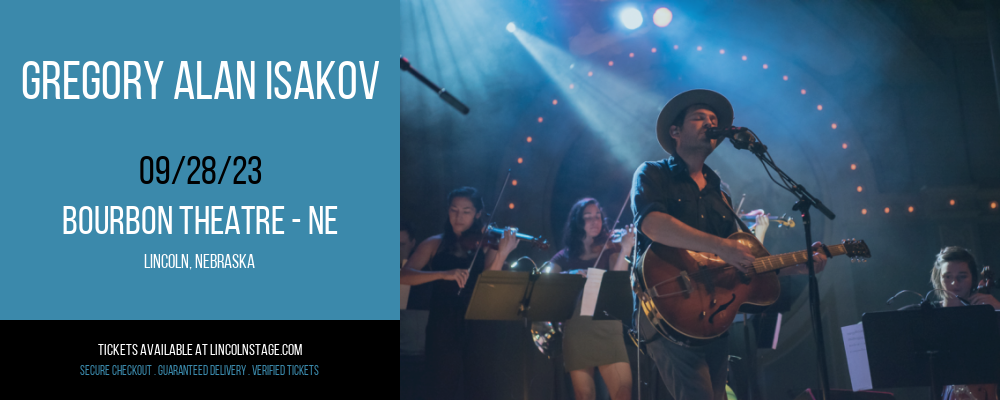 Gregory Alan Isakov at Bourbon Theatre - NE